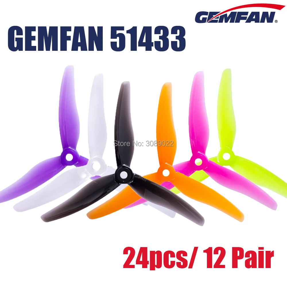 Foxeer Reaper F4 128K 65A Esc - Gemfan-ملحقات المروحة ثلاثية الشفرات ، مجموعة