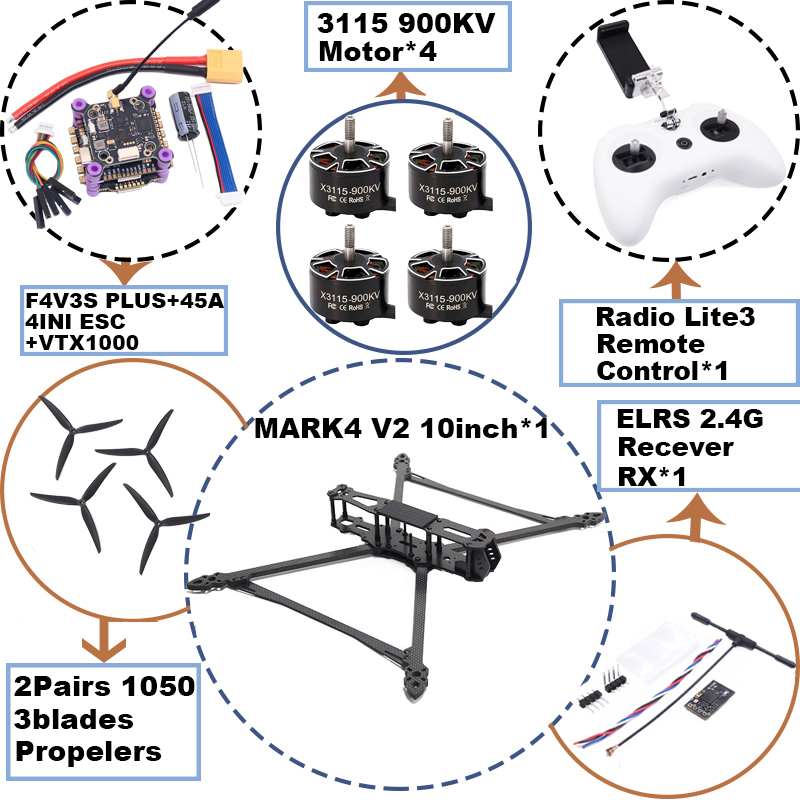 طائرة بدون طيار MARK4 V2 مقاس  - مراجعة Radiomaster Ranger 2.4Ghz Elrs Module وسعره