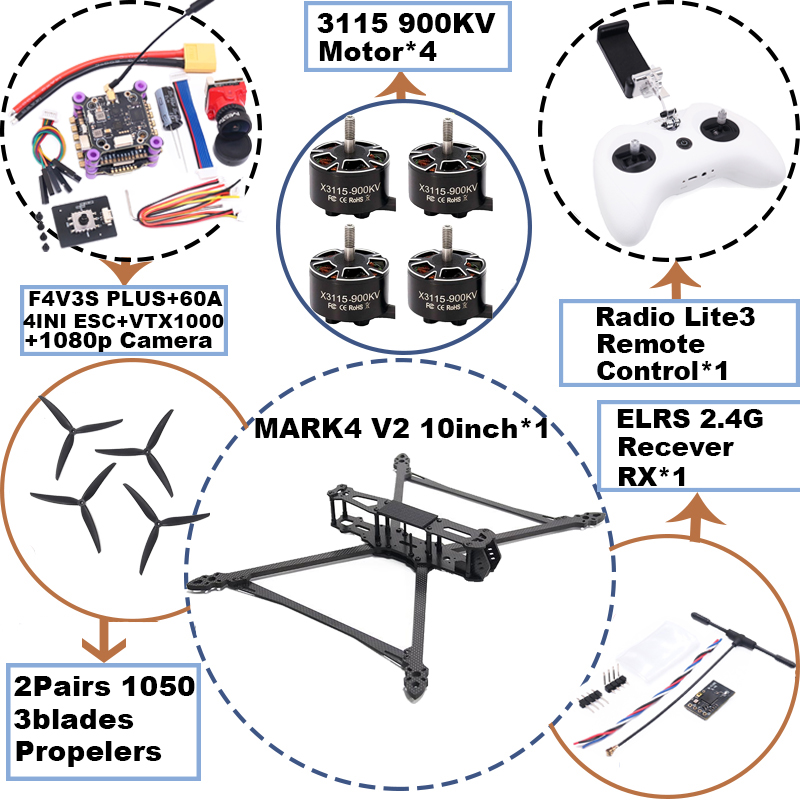 طائرة بدون طيار MARK4 V2 مقاس  - مراجعة Radiomaster Ranger 2.4Ghz Elrs Module وسعره